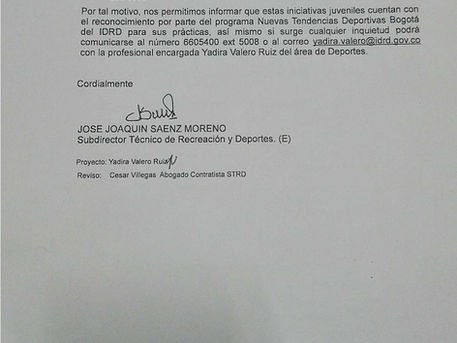 Memorando Administrativo del IDRD a favor de las nuevas tendencias deportivas da una herramienta a l