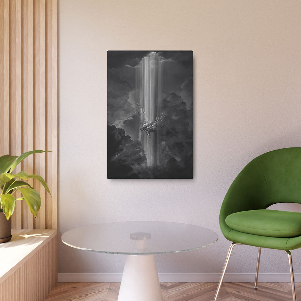 Thumbnail: "Fall Of The Lightbringer (Icarus)" Metal Print