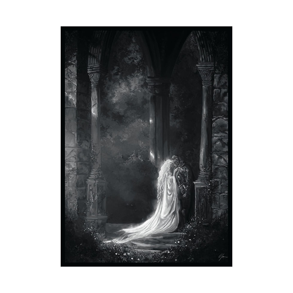 Miniature : Estampes « Quand le chevalier rencontre la lune »