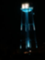 Three Hills new lights and life for an old water tower. Rural Alberta Report/David Nadeau