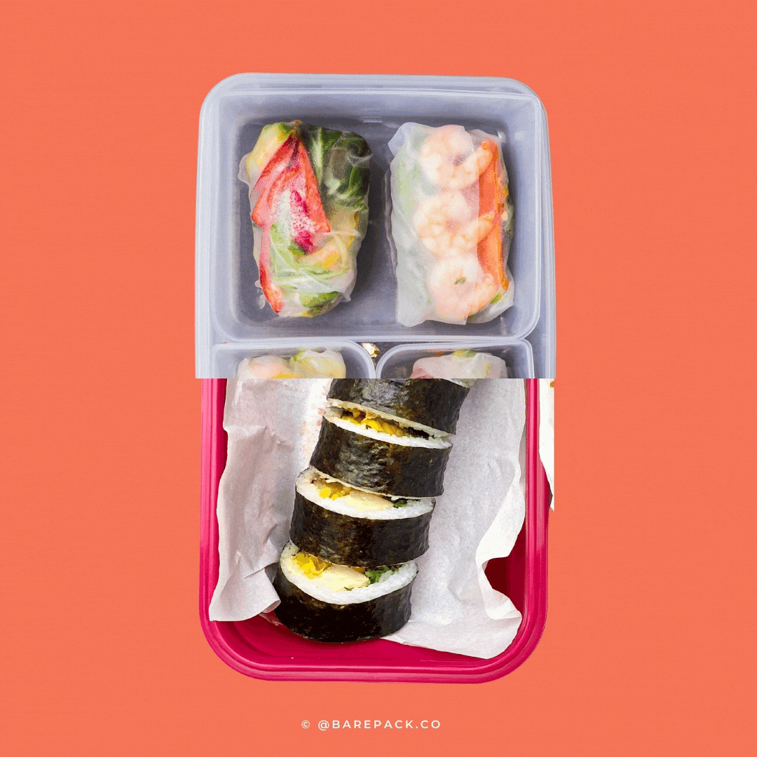 barePack reusable vs disposable fact gif on orange background