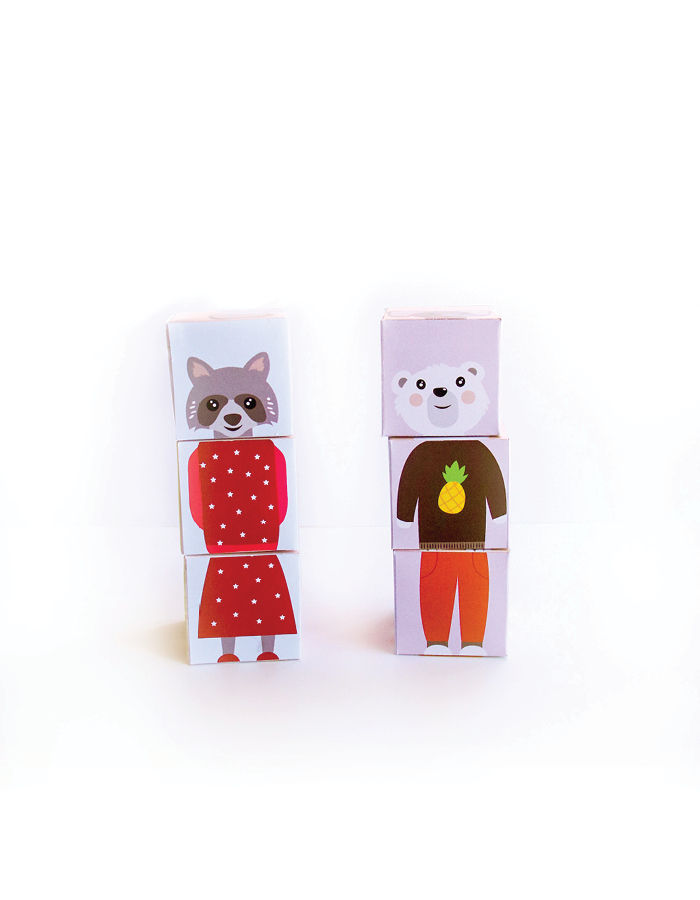 Thumbnail: Animal blocks  |  paper crafts