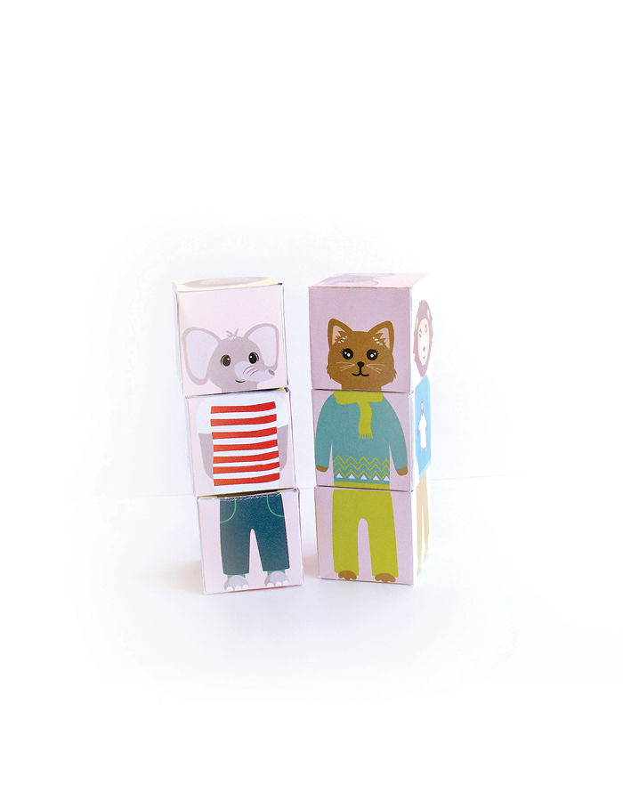 Thumbnail: Animal blocks  |  paper crafts