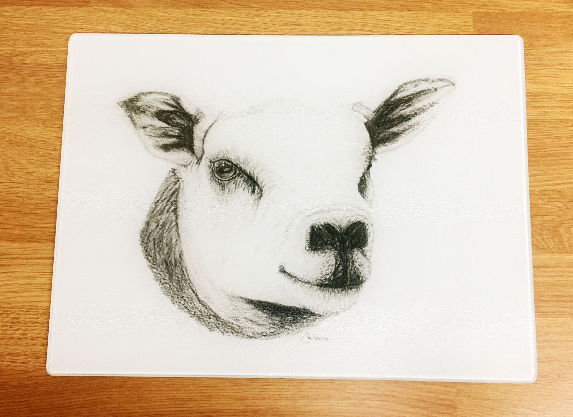 'MIDLOCK YORKIE' GLASS WORK TOP SAVER