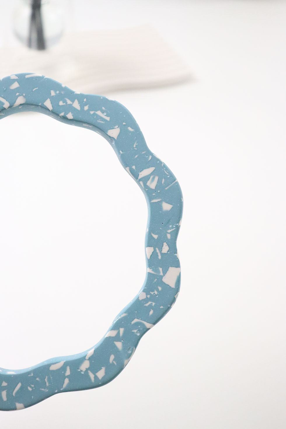 Thumbnail: mochi donut terrazzo trivet | pot holder - turkish blue