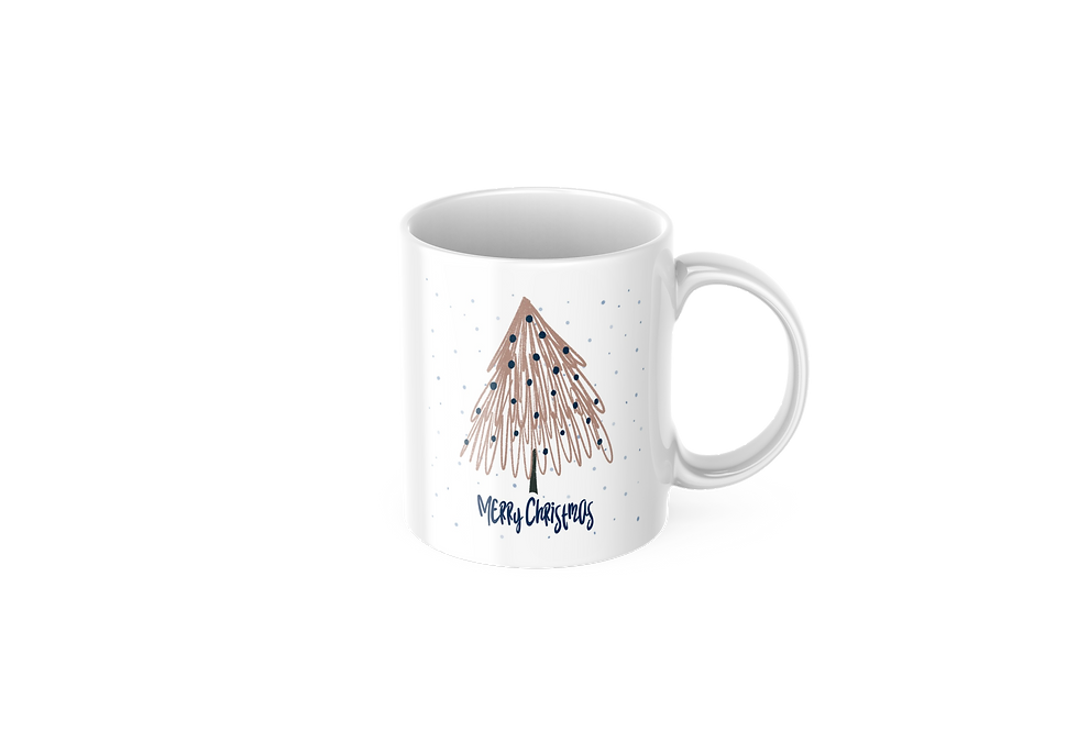Merry Christmas Tree Mug Front View