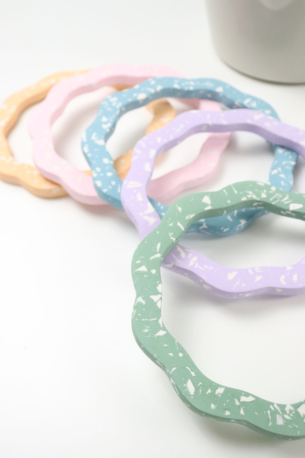 Thumbnail: mochi donut terrazzo trivet | pot holder - lilac