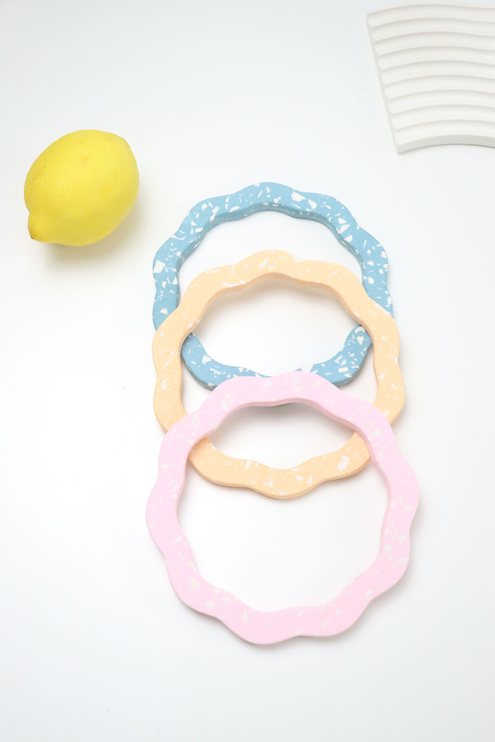 Thumbnail: mochi donut terrazzo trivet | pot holder - pink