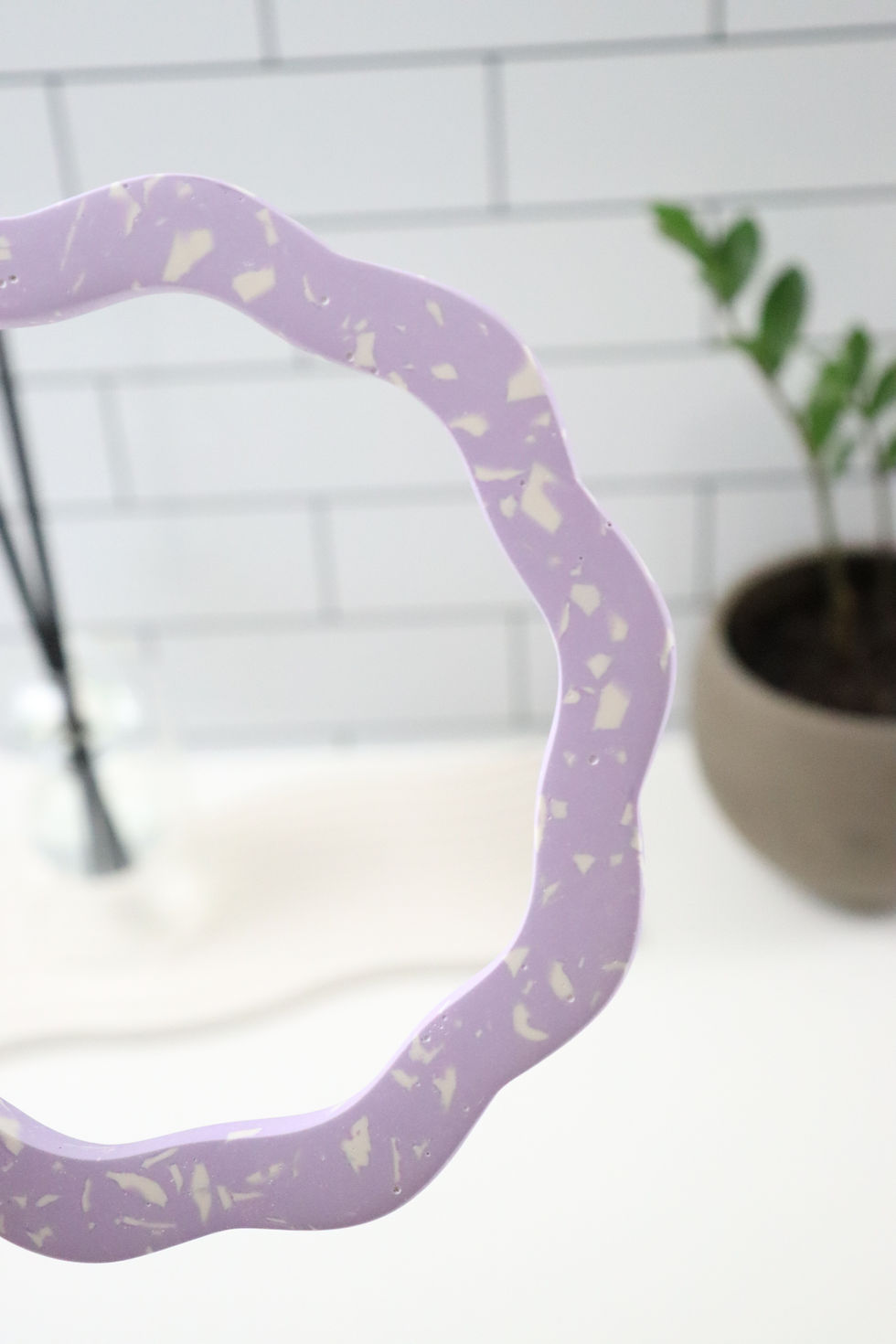 Thumbnail: mochi donut terrazzo trivet | pot holder - lilac