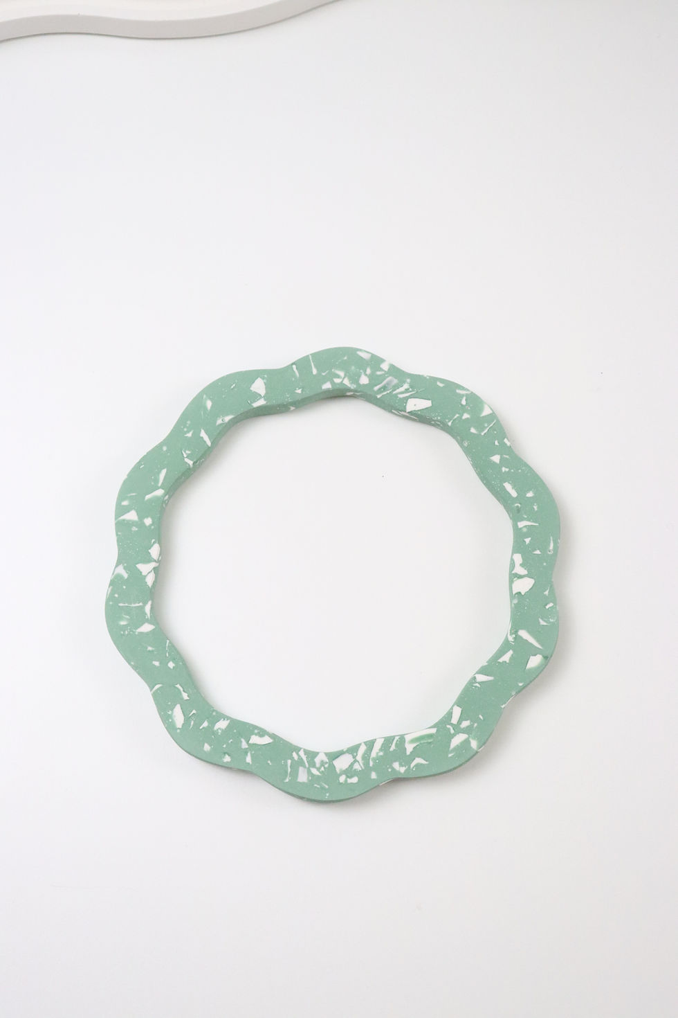 Thumbnail: mochi donut terrazzo trivet | pot holder - green