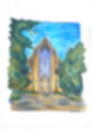 Thumbnail: Custom Wedding Venue Watercolor Painting