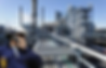 Industrial water treatment equipment facility with pipes and processing towers in Miami