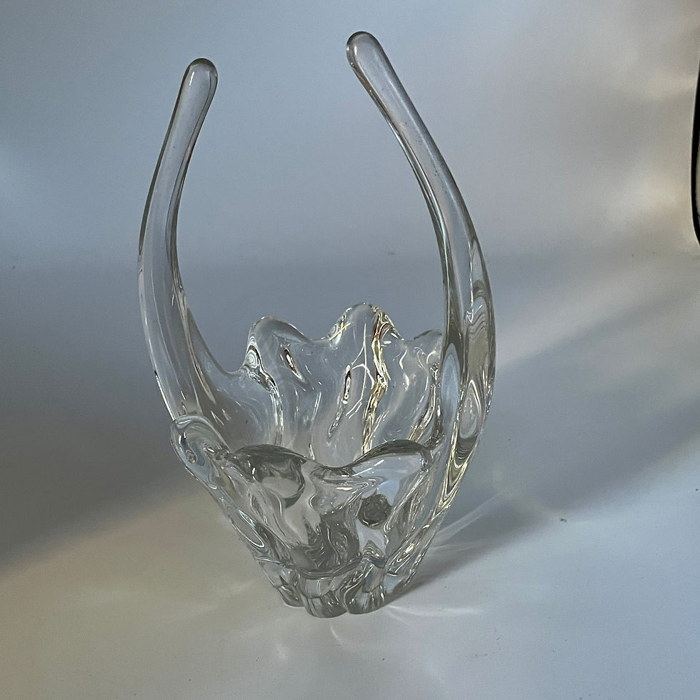 Miniature : Vase coupe en cristal DAUM France des années 1950.