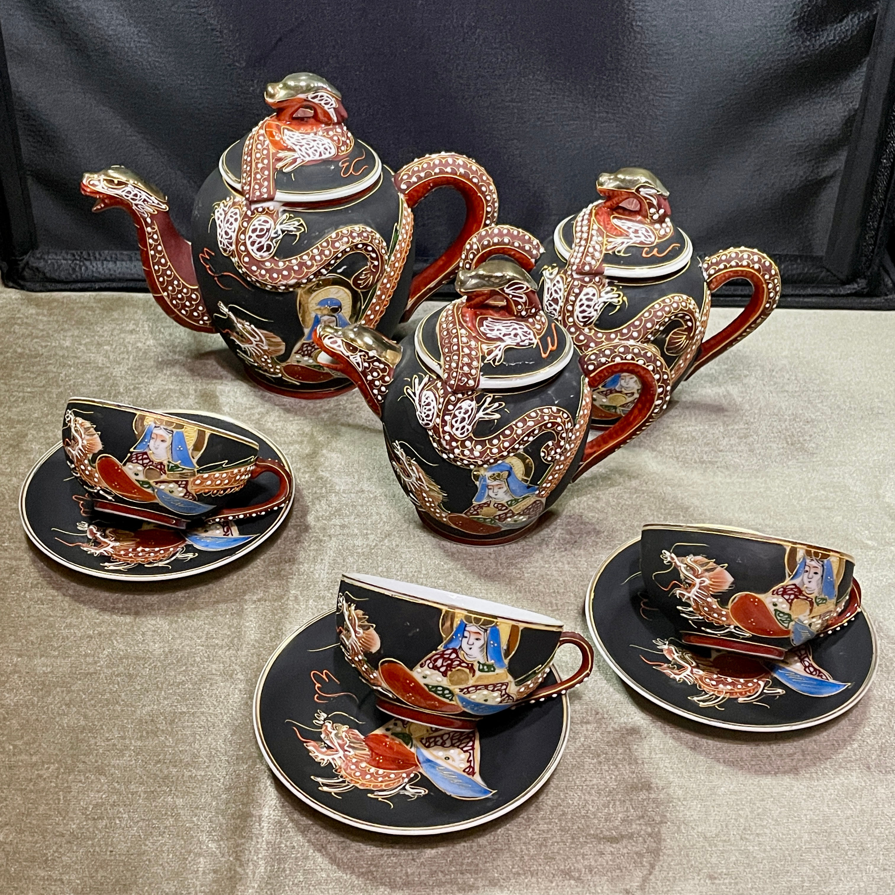 Service à thé porcelaine Satsuma Japon.