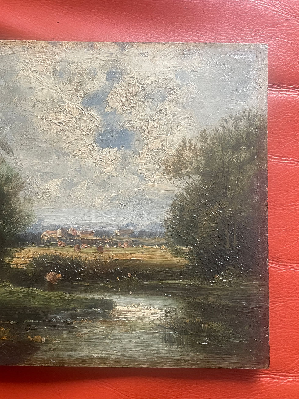 Miniature : Tableau impressionniste huile sur bois XIX ème.