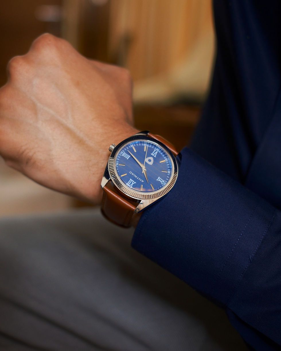 Thumbnail: Emperor 2.0 Blue Badge Business Edition - Brown Leather Strap