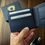 Thumbnail: Italian Designer Blue Premium Leather Luxury Wallet - Designed In Milan, Italy