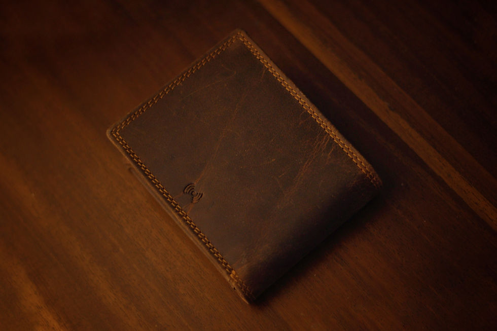 Thumbnail: The Hunter's Stitch : Double Stitch Dark Brown Hunter Leather Wallet