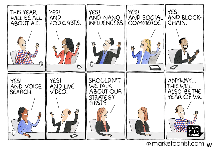 cartoon explaining the short-sightedness of some marketers