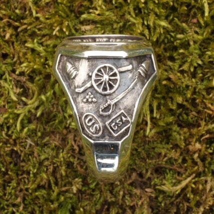 Thumbnail: Sterling Silver Men's Metal Detector  / Treasure Hunting Ring Confederate Buckle