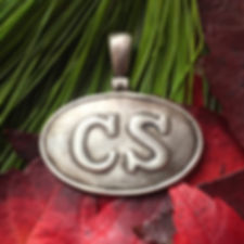 Sterling Silver Oval Confederate "CS" Belt Plate Buckle /Civil War Relic Pendant