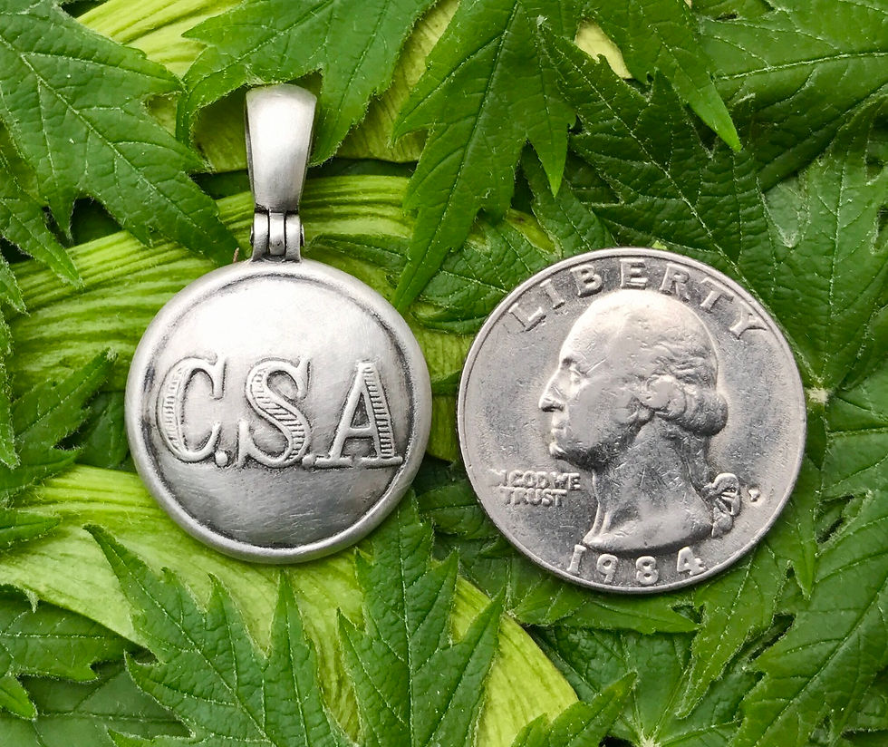 Thumbnail: .925 Confederate Army General Service "CSA" Button (CS81)Civil War Relic Pendant