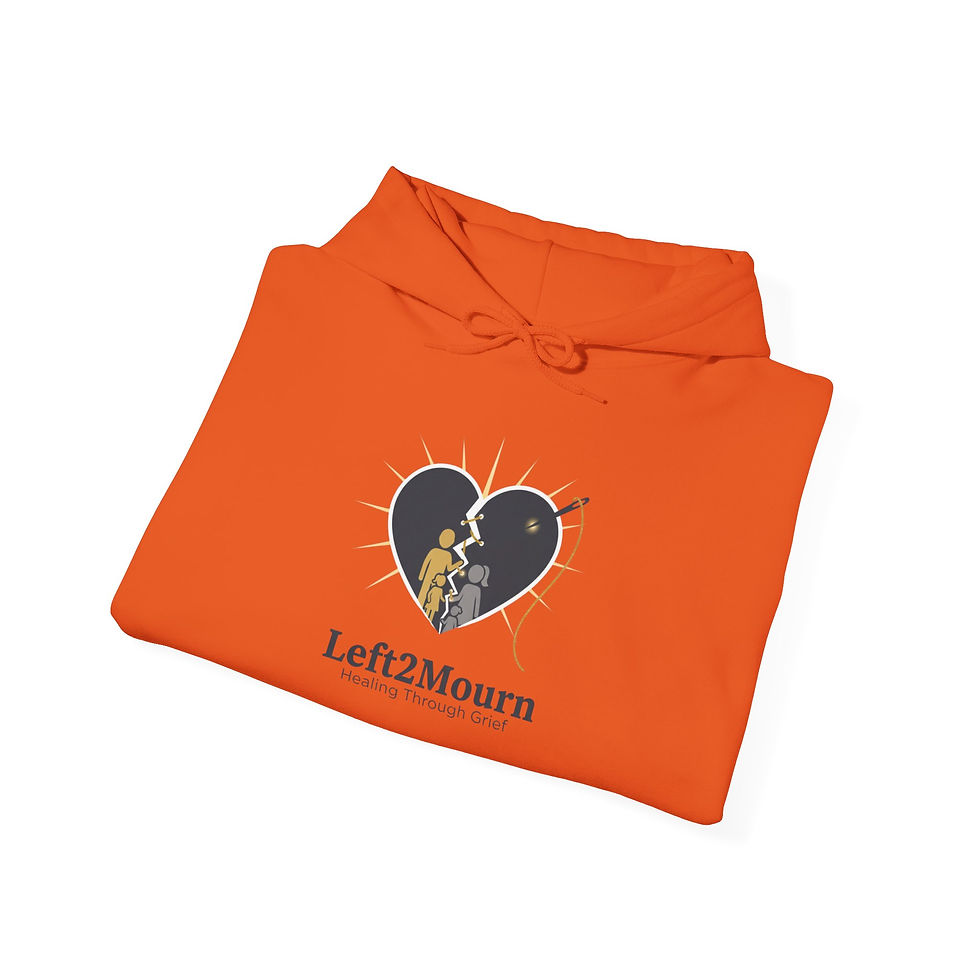 Thumbnail: Left2Mourn Heart Graphic Hoodie — Gothic Mourning Streetwear