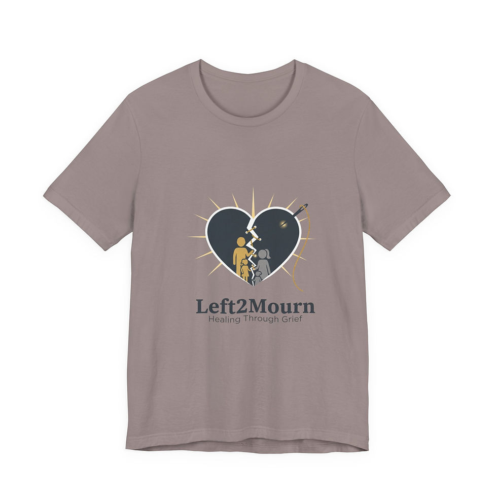 Thumbnail: Left2Mourn Grief Support T-Shirt — Healing Through Grief Tee