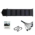 6-Panel Monocrystalline Solar Power Supply for Mobile, 20W Foldable USB Charger