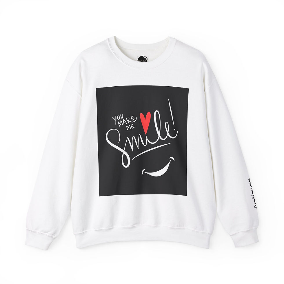You Make Me Smile Crewneck Sweatshirt, Pullover for Comfort and Joy Sweatshirt 1