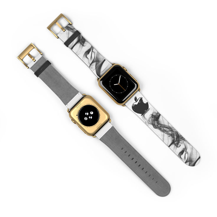 Sleek Black Marble Watch Band, Trendy Apple Accessories, Stylish Smartwatch Band r2