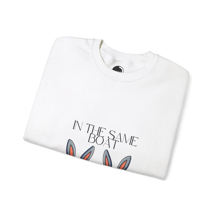 Same Boat Crewneck Sweatshirt, Unisex Playful Graphic Pullover for Comfort 3