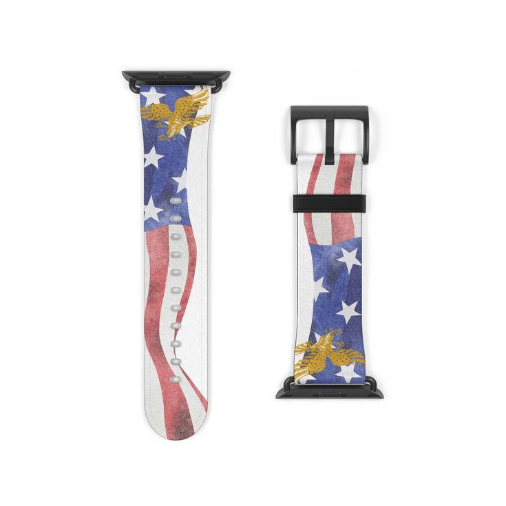 Patriotic Watch Band - USA Flag Design, Smartwatch Accessories, Watch Band a