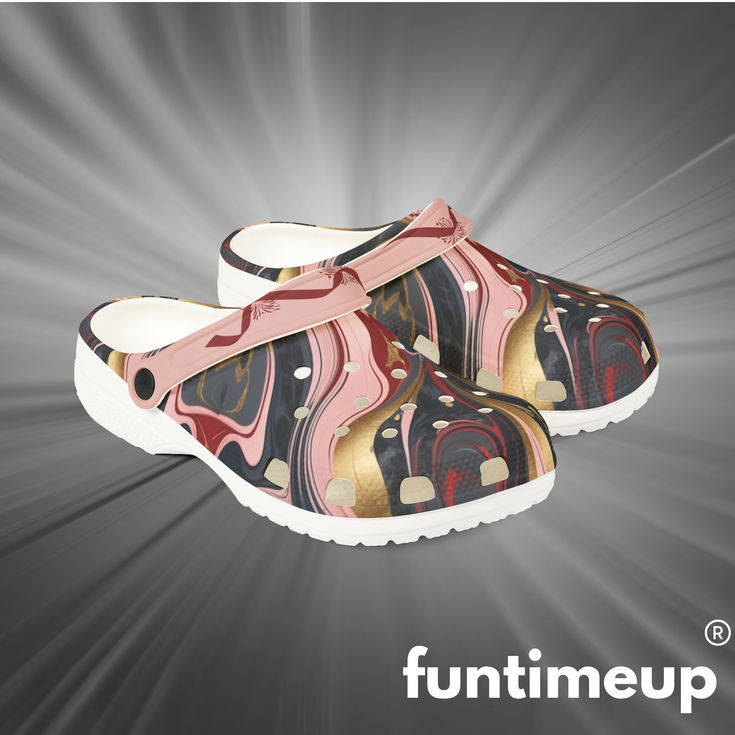 Marble Print crocs Rubber Shoes - Stylish Comfort for Everyday Wear 1