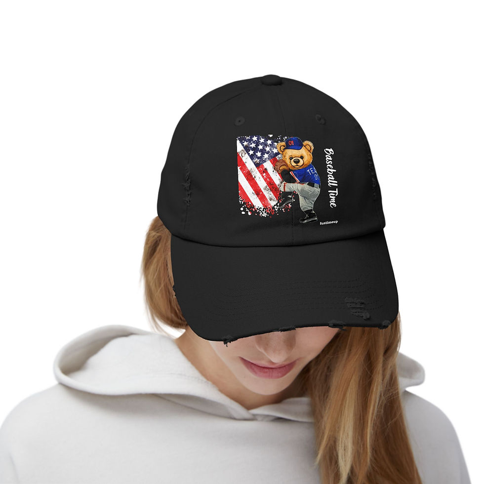 Unisex Vintage Distressed Baseball Cap, Cotton Twill Dad Hat for Casual, Sports