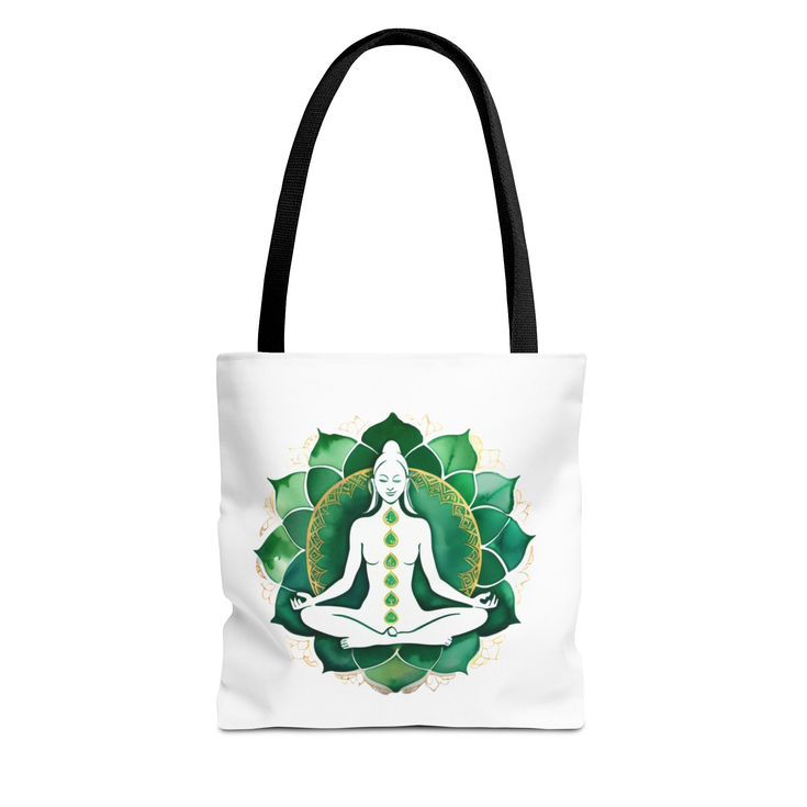 Chakra Yoga Tote Bag, Spiritual Meditation Bag,  Eco-Friendly Cotton Tote,