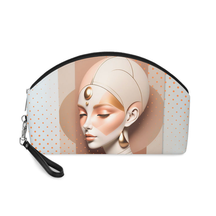 Luxury Aesthetic Makeup Bag for Women, Cosmetic Pouch, Travel Toiletry Organizer a