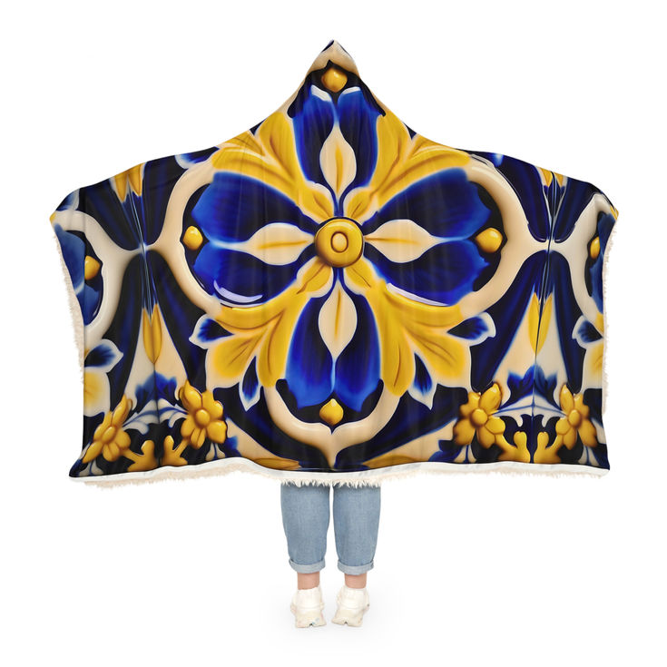 Hooded Sherpa Blanket, Cozy Wearable Fleece Blanket, Soft Plush Throw for Winter 3