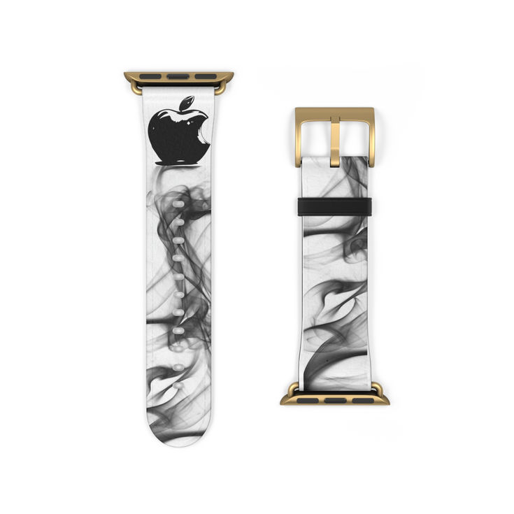 Sleek Black Marble Watch Band, Trendy Apple Accessories, Stylish Smartwatch Band r1