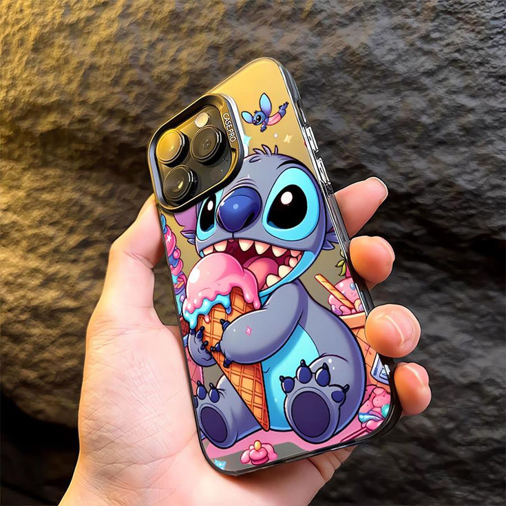 Disney Stitch Case for iPhone 15/16/Pro/Max/Plus | Matte, Lens Protect | Cartoon