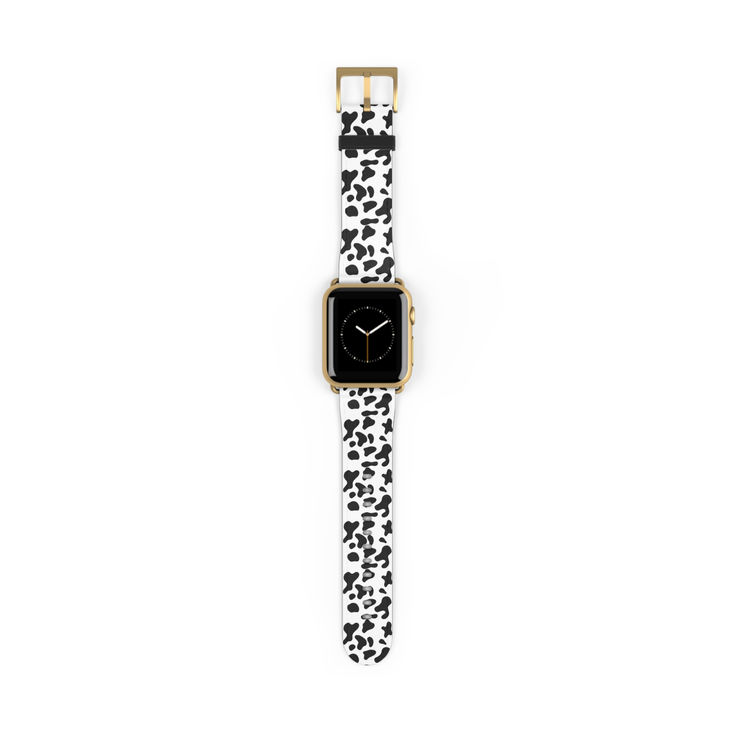 Chic Black and White Cow Watch Band, Strap for Apple Watch (Series 1-9 & SE)  4