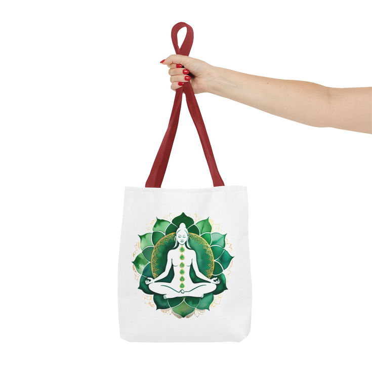 Chakra Yoga Tote Bag, Spiritual Meditation Bag,  Eco-Friendly Cotton Tote, b