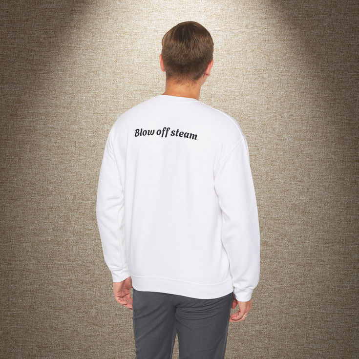 Blow Off Steam Crewneck Sweatshirt - Unisex Whimsical Pullover for Comfort & Fun 7