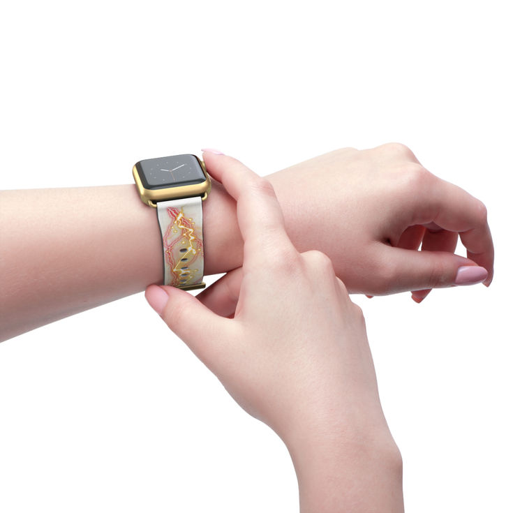 Colorful Abstract Watch Band with Sparkling Accents, Watch Band for Apple Watch c4