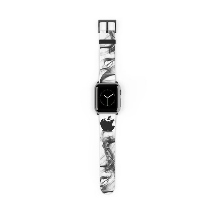 Sleek Black Marble Watch Band, Trendy Apple Accessories, Stylish Smartwatch Band
