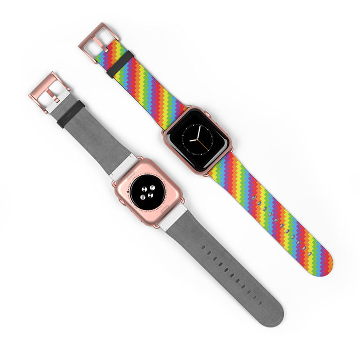 Colorful Rainbow Watch Band, Vibrant Band for Pride, Unique Fashion Accessories D3