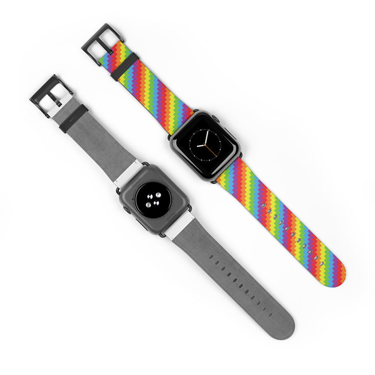 Colorful Rainbow Watch Band, Vibrant Band for Pride, Unique Fashion Accessories A2