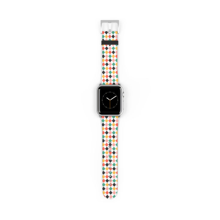 Colorful Diamond Pattern Watch Band | Stylish Accessory for All Occasions b1
