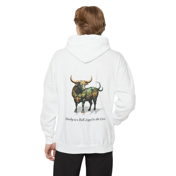 Steady as a Bull - Unisex Garment-Dyed Hoodie | Taurus Zodiac & Animal Lovers 1
