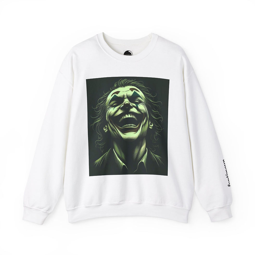 Unisex Joker Crewneck Sweatshirt - "Life is Worth Living" Crewneck Sweatshirt 1
